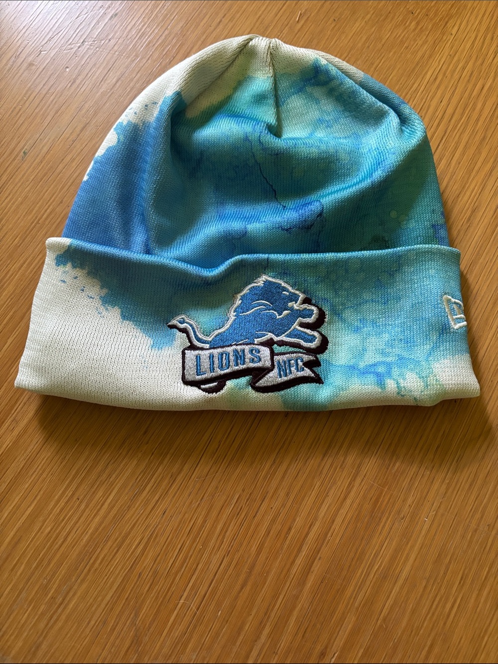 NFL Detroit Lions Blue Tie-Dye Women’s Beanie